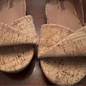 Natural Cork Softwalk Slide Ballet Flats Sandals
